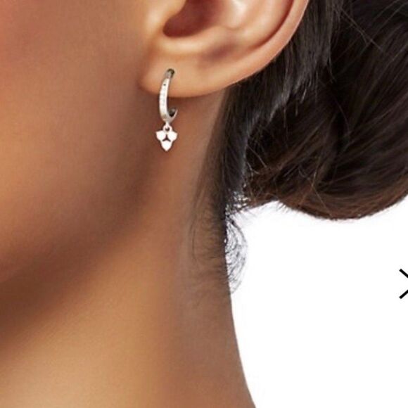 Adriana Orsini CZ Ear Crawler Earrings Silver New - Picture 3 of 8